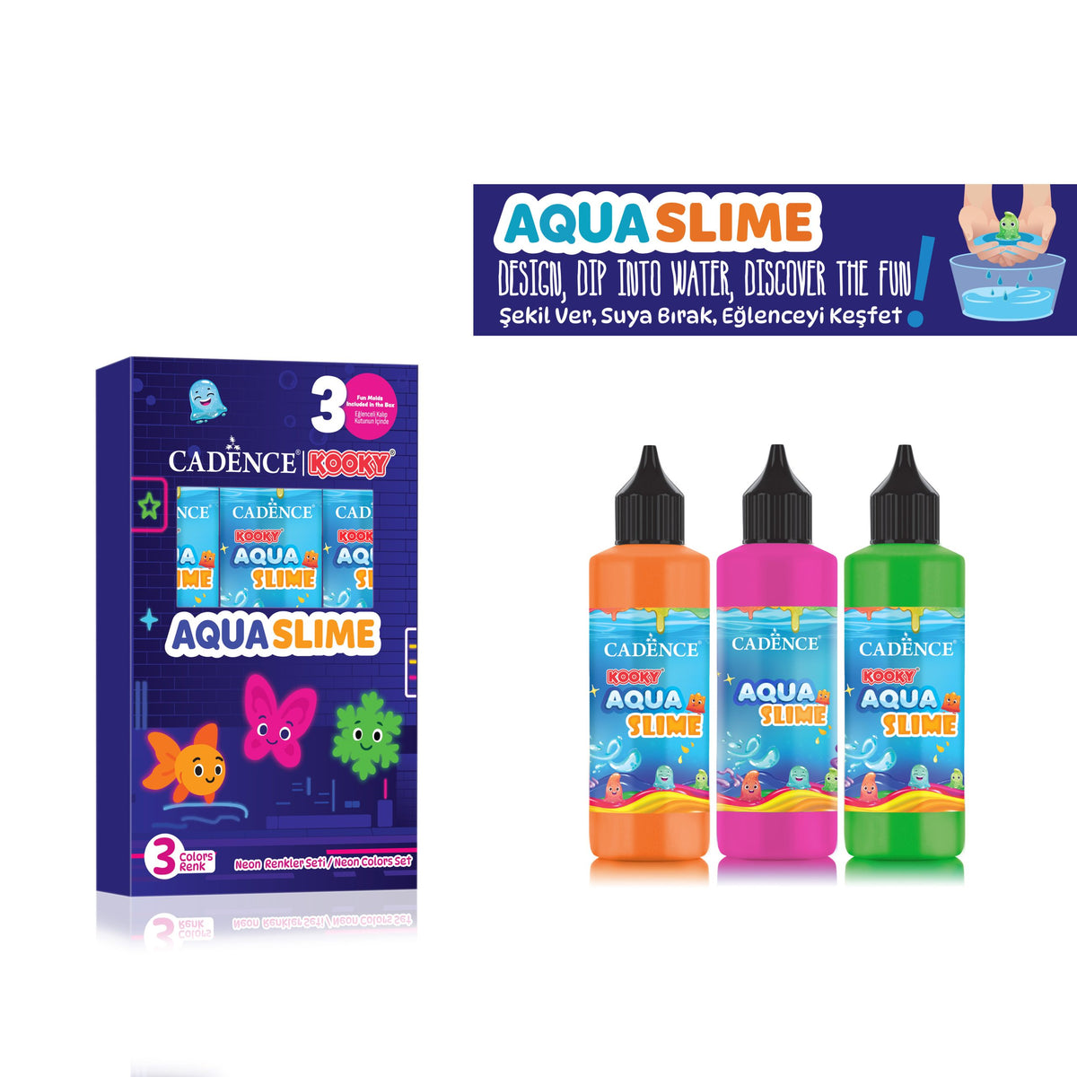 Aqua Slime – Neon Colors – 3 Colors