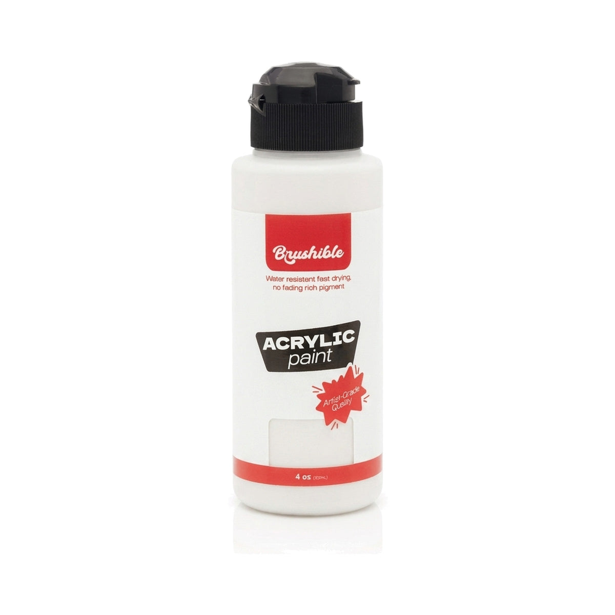 Zinc White — Brushible acrylic, 4 oz bottle
