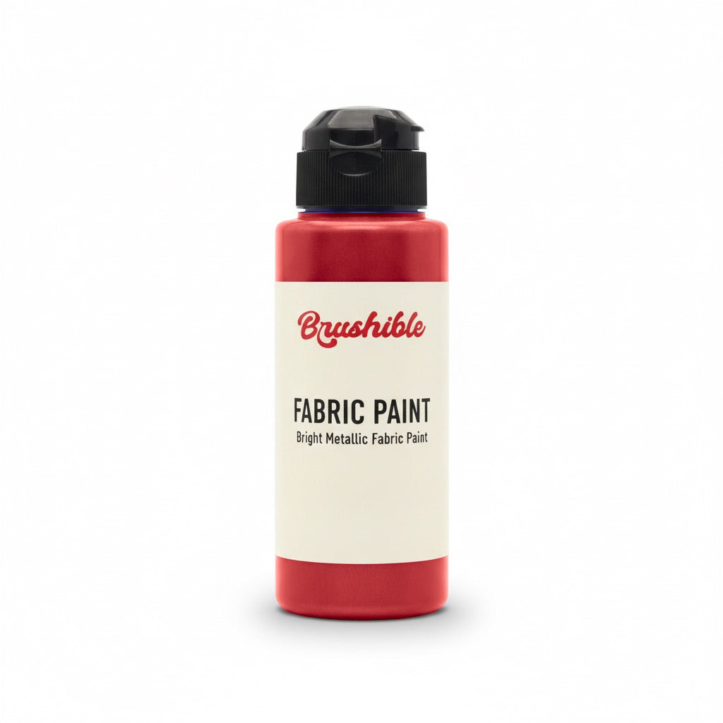 Red — Brushible Everyday Bright Metallic Fabric Paint bottle