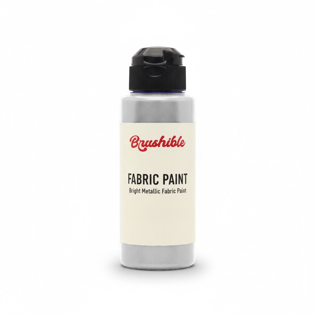 Silver — Brushible Everyday Bright Metallic Fabric Paint bottle