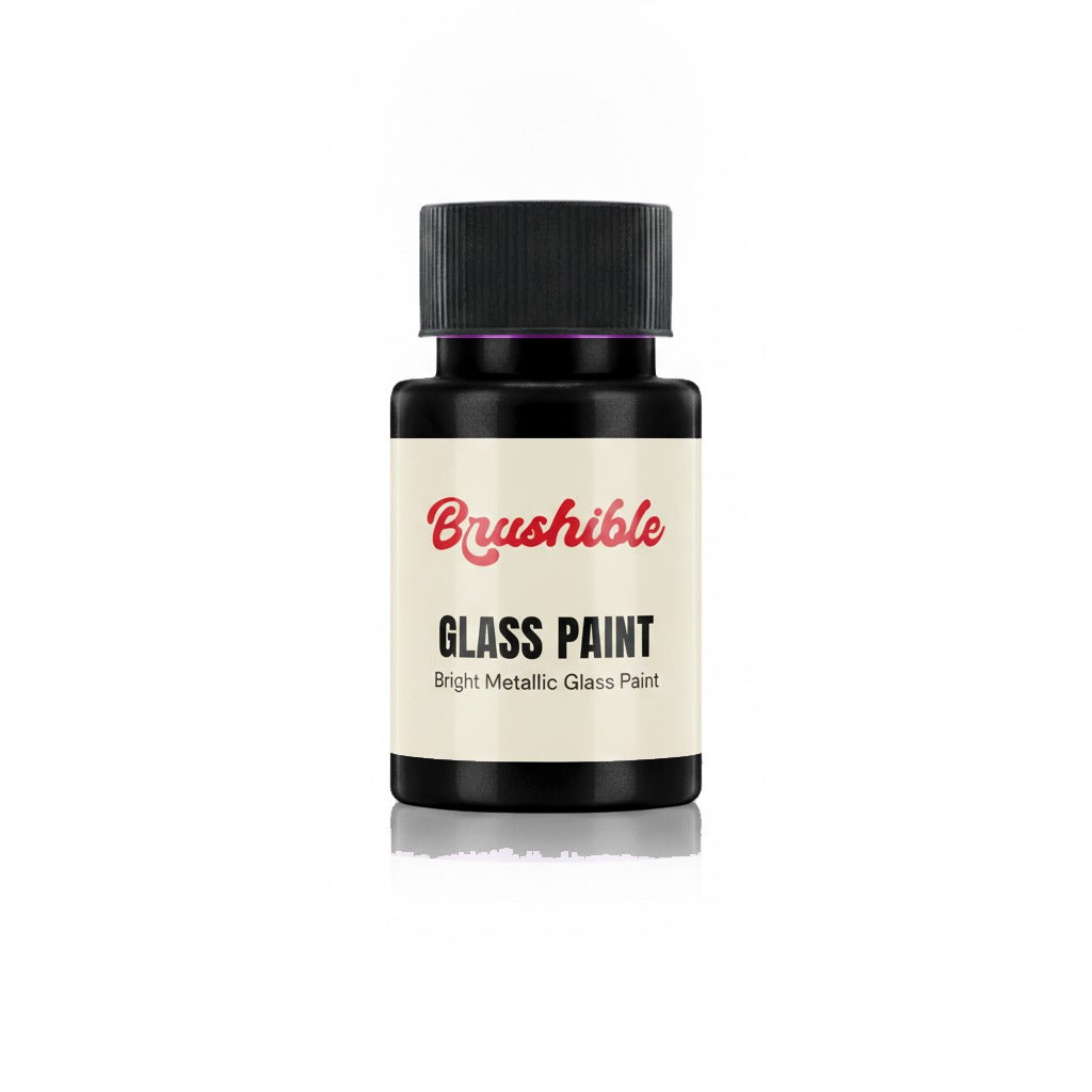 Black — Brushible Everyday Bright Metallic Glass Paint bottle