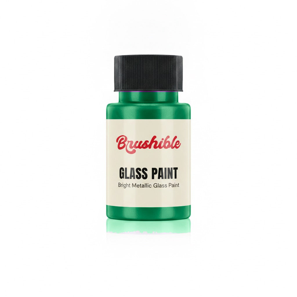 Emerald Green — Brushible Everyday Bright Metallic Glass Paint bottle