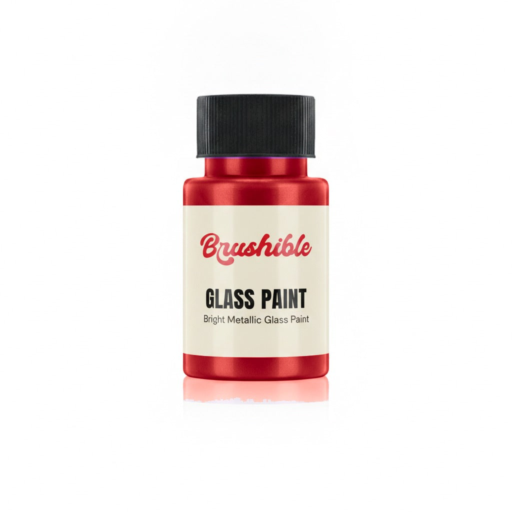 Red — Brushible Everyday Bright Metallic Glass Paint bottle