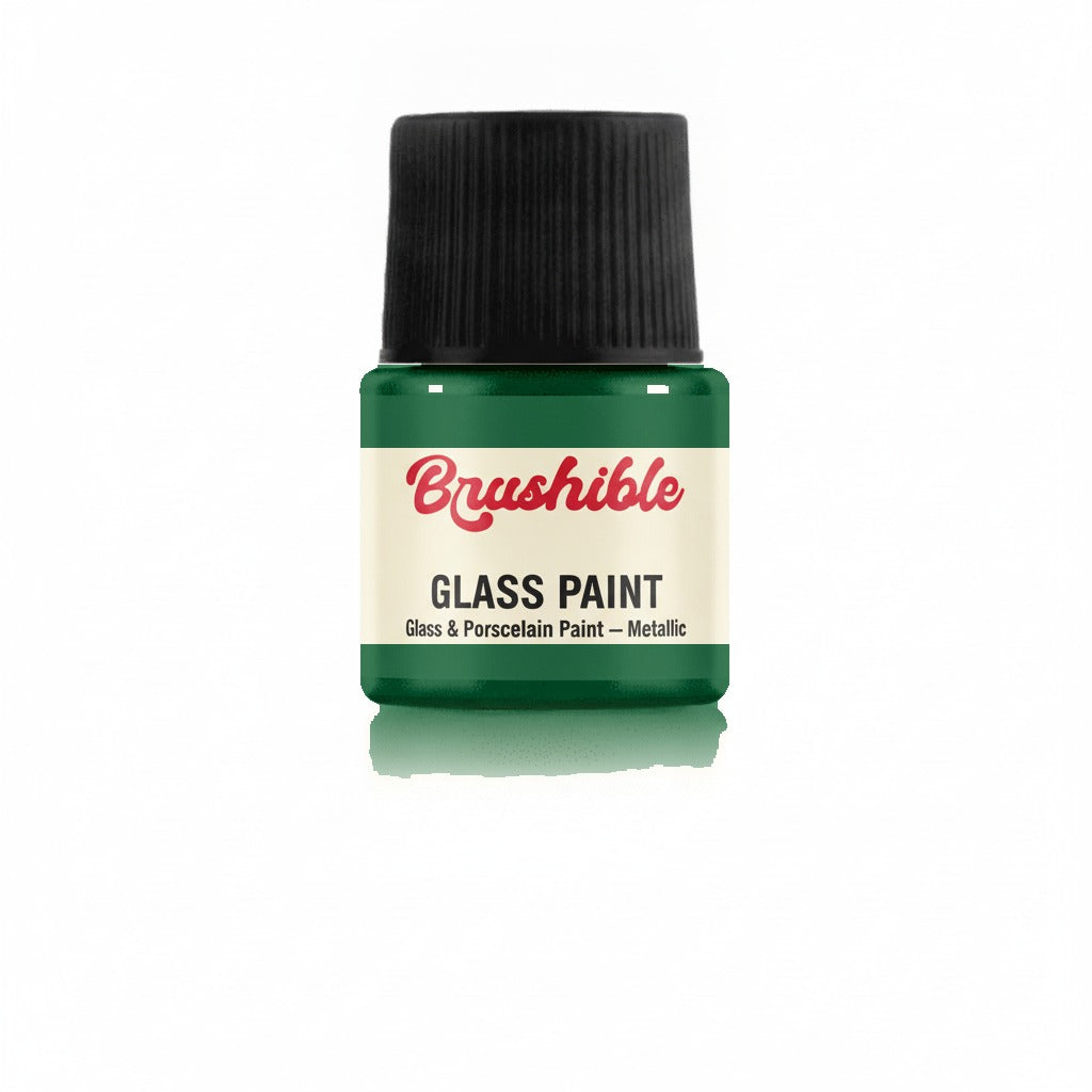Green — Brushible Everyday Glass & Porcelain Paint — Metallic bottle