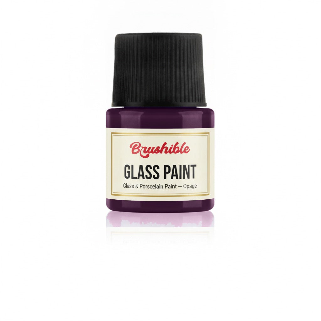 Aubergine — Brushible Everyday Glass & Porcelain Paint — Opaque bottle