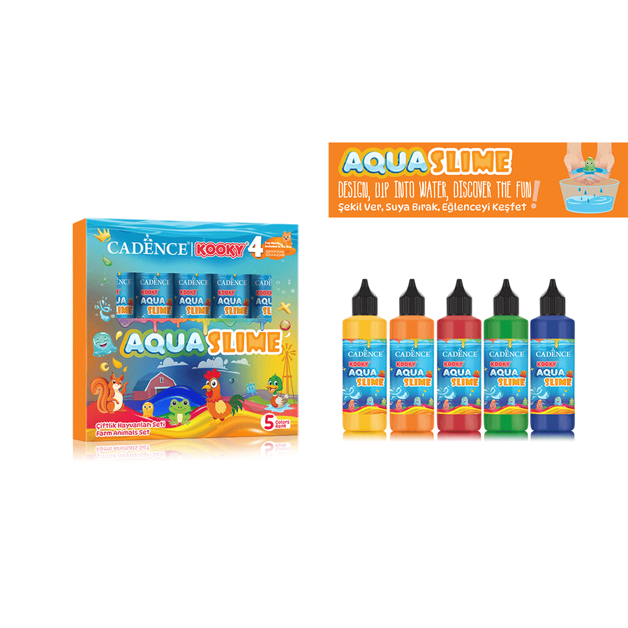 Aqua Slime – Farm Animals Set – 5 Colors
