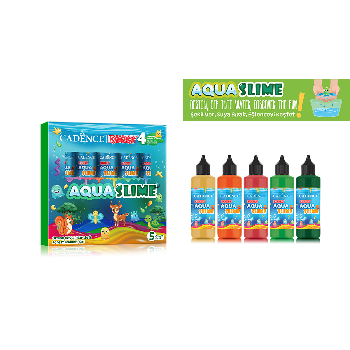 Aqua Slime – Forest Animals – 5 Colors