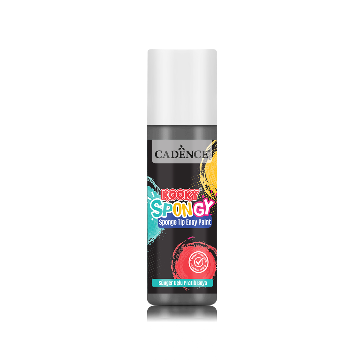 Black — Brushible Kids Sponge Tip Easy Paint bottle