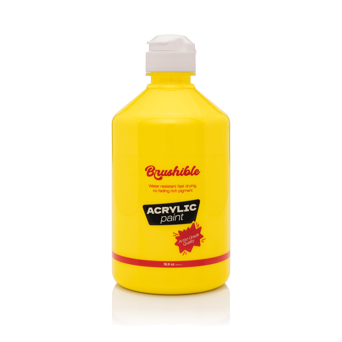 Yellow — Brushible acrylic, 16.9 oz bottle