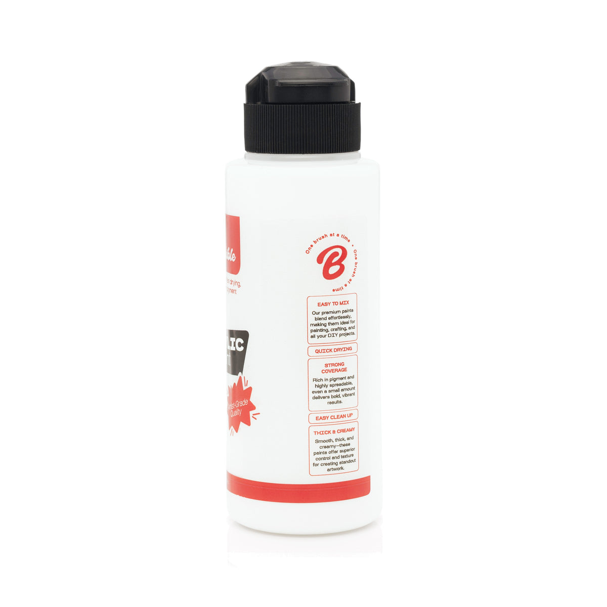 White — Brushible acrylic, 4 oz bottle (left)