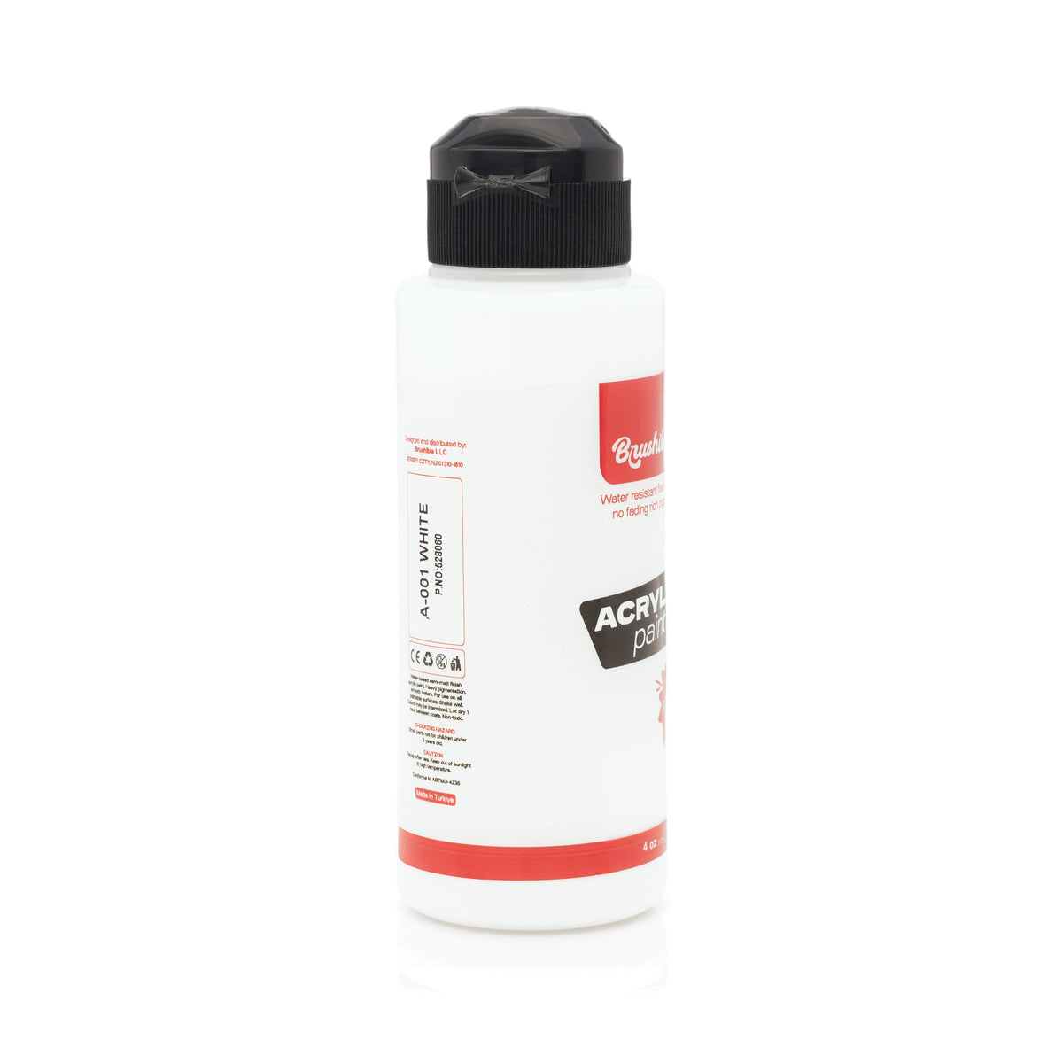 White — Brushible acrylic, 4 oz bottle (right)