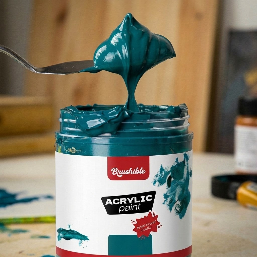 Brushible Artist Heavy Body acrylic — heavy body paint lifted from the jar
