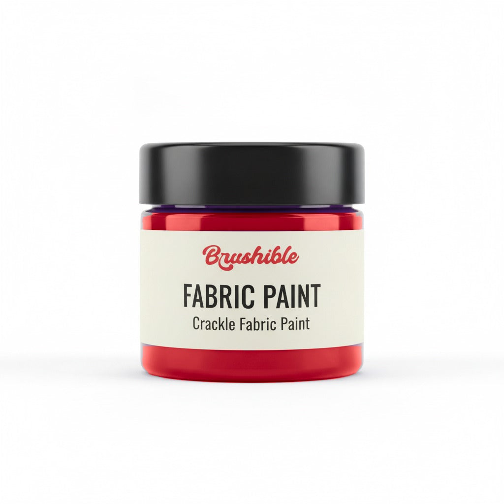 Crimson Red — Brushible Everyday Crackle Fabric Paint bottle