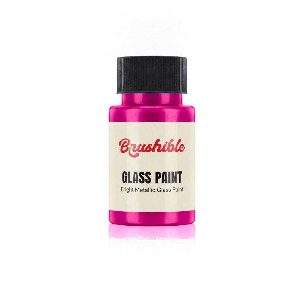 Bright Fuchsia — Brushible Everyday Bright Metallic Glass Paint bottle