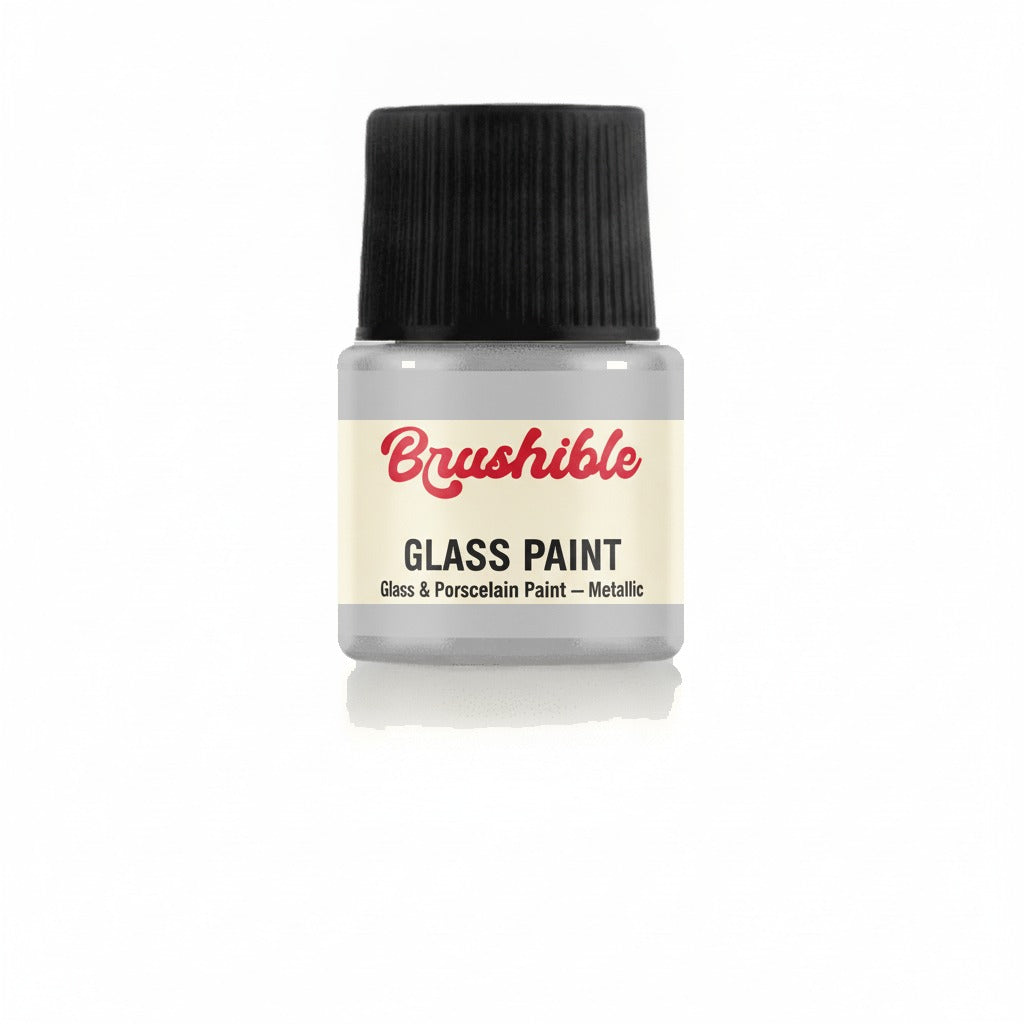 Silver — Brushible Everyday Glass & Porcelain Paint — Metallic bottle
