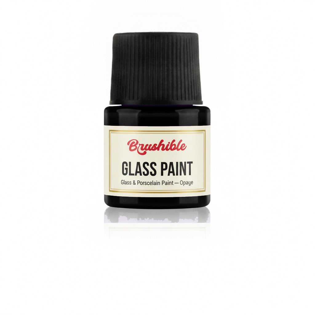 Black — Brushible Everyday Glass & Porcelain Paint — Opaque bottle