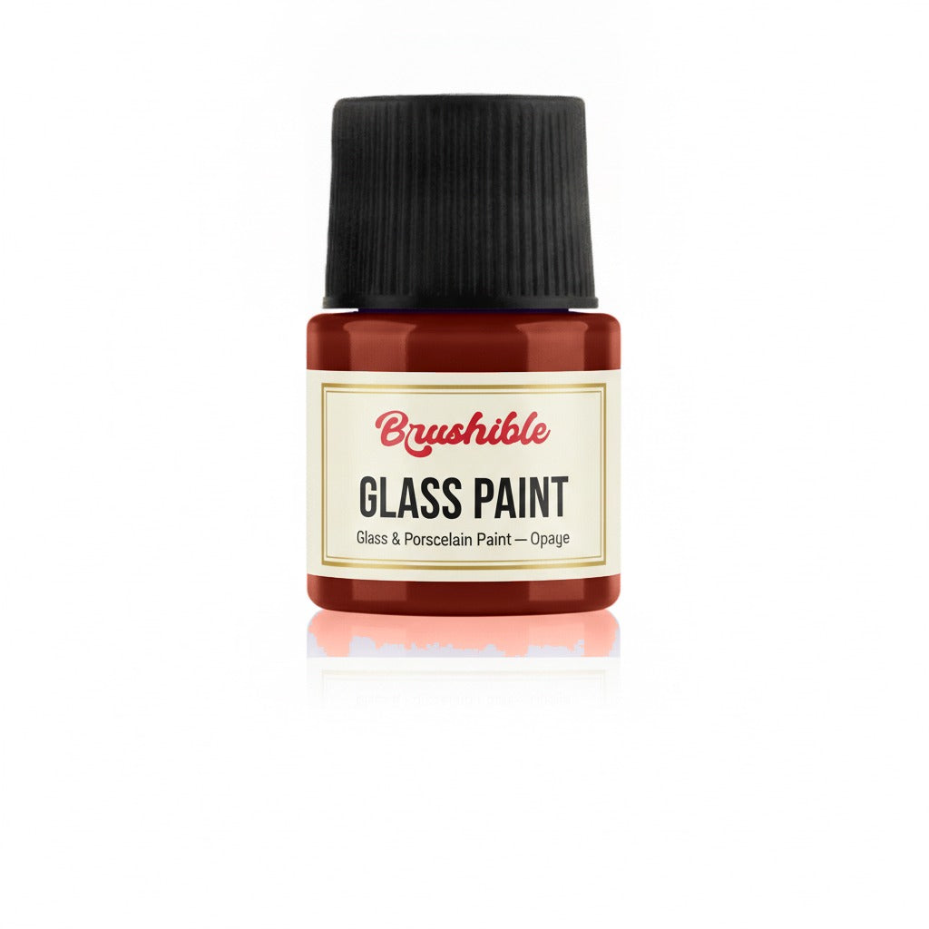 Burnt Umber — Brushible Everyday Glass & Porcelain Paint — Opaque bottle