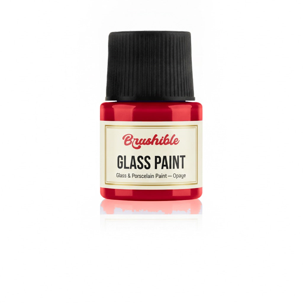 Strawberry Red — Brushible Everyday Glass & Porcelain Paint — Opaque bottle